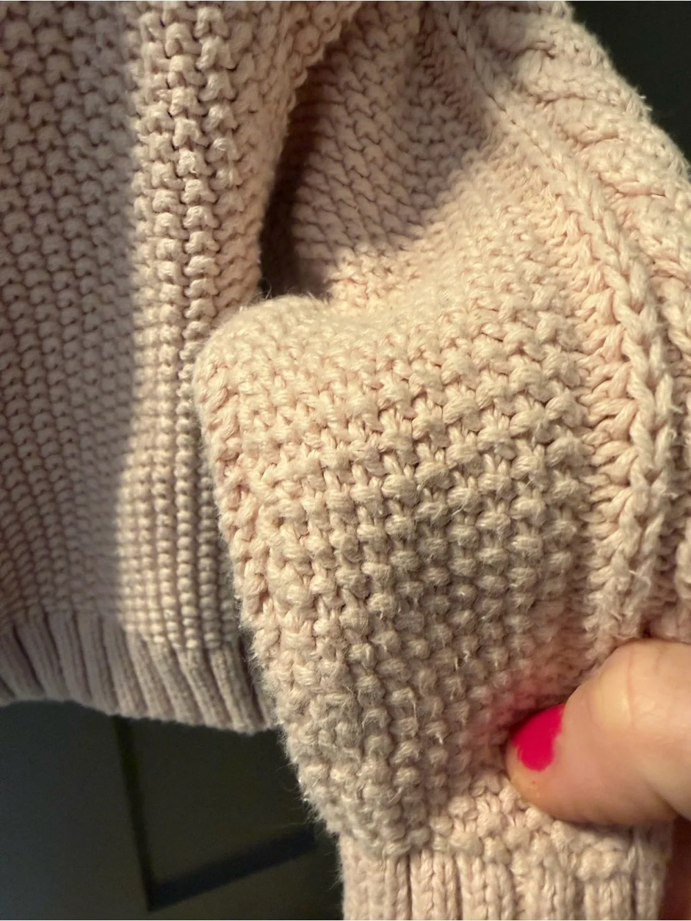 GAP Pink Cable-Knit Cardigan